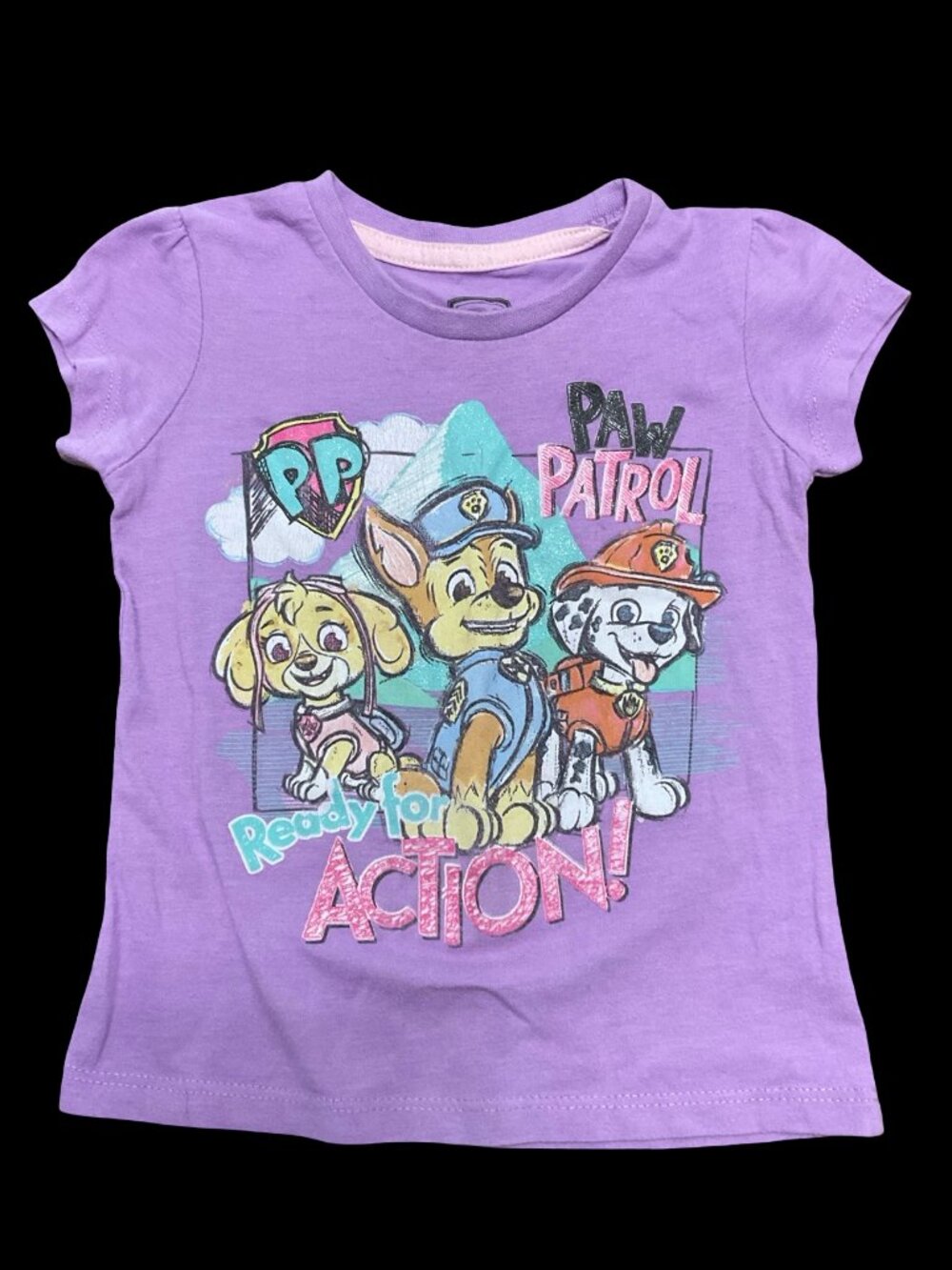🌻10/$25 - Purple Tee w/ Sparkle Paw Patrol Graphic